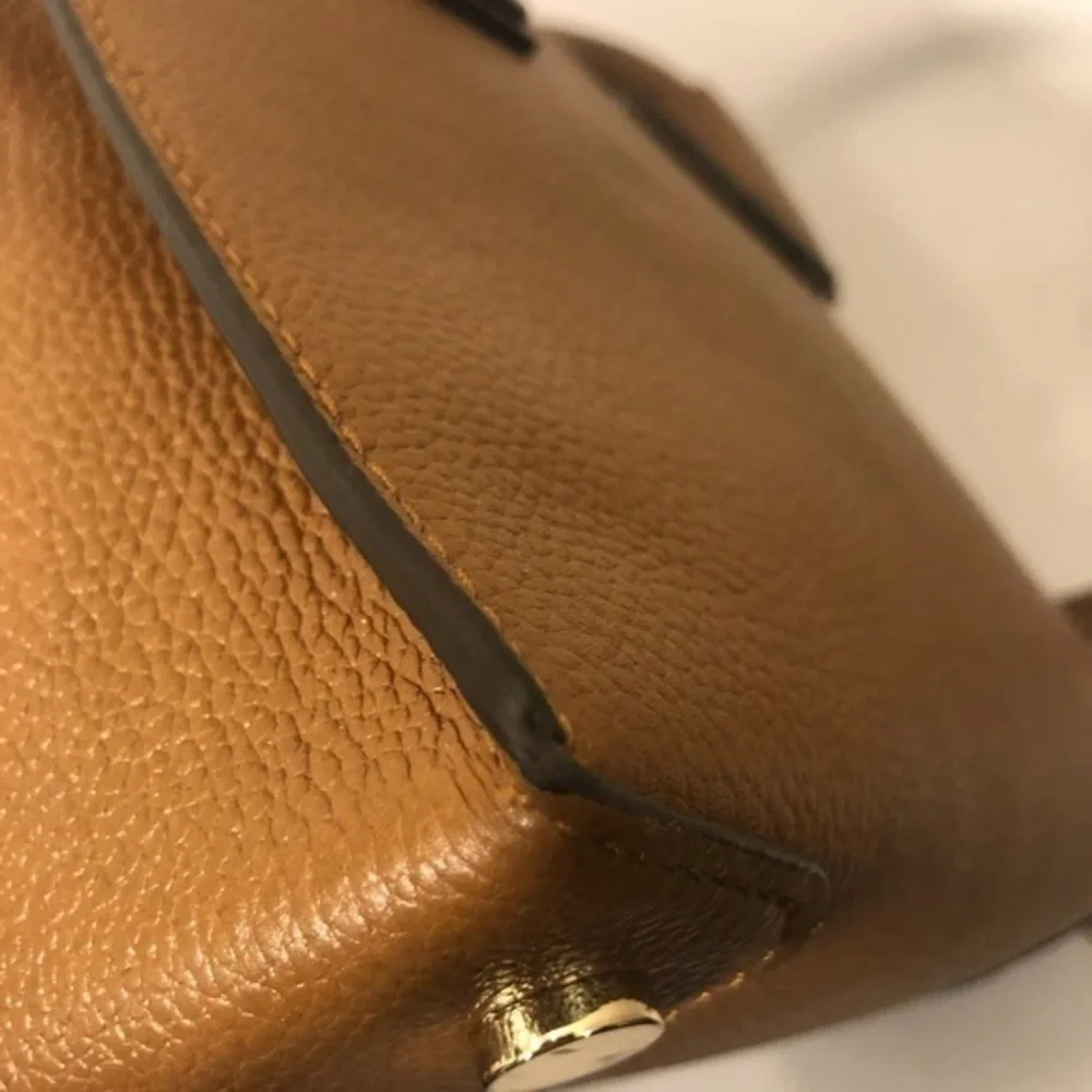 Michael Kors brown leather mini convertible bag